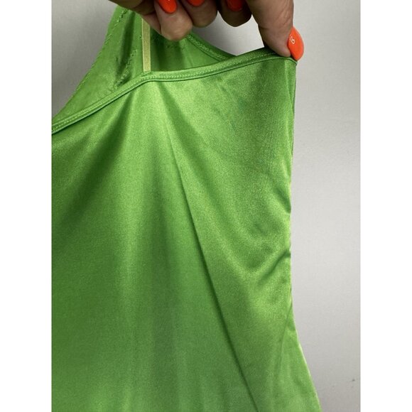 VTG 90s Tinker Bell Green Sweetheart Cami XL Winx Y2K Sparkle Fairycore Tank Top - Picture 6 of 15